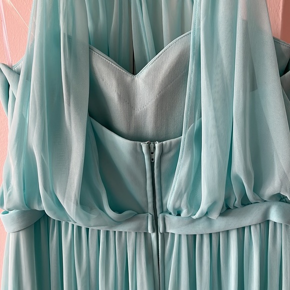 Pink Blush Halter Tulle Evening Maternity Gown by Eva Size Medium Halter - Picture 14 of 15